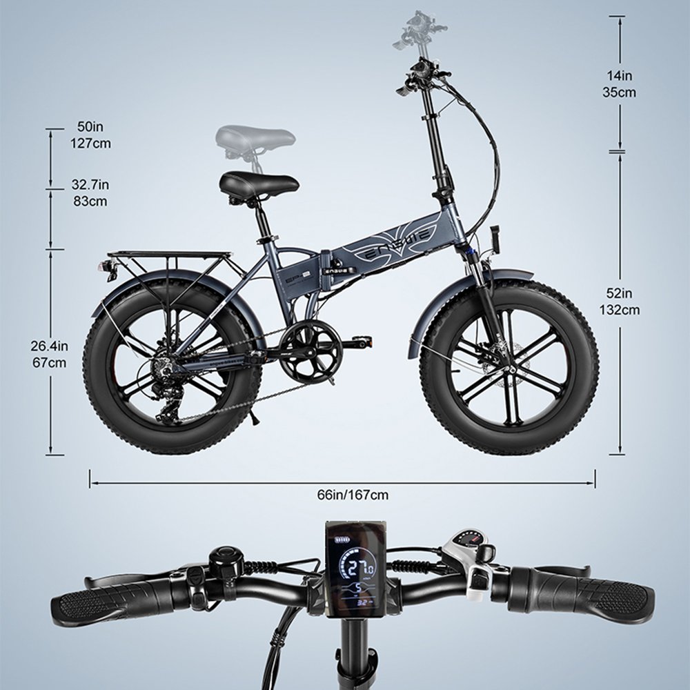 2024 USA EU Warehouse 20*4inch Fat tire Foldable Electric City Bike Bicycle E Cycle Offroad Fast Ebike