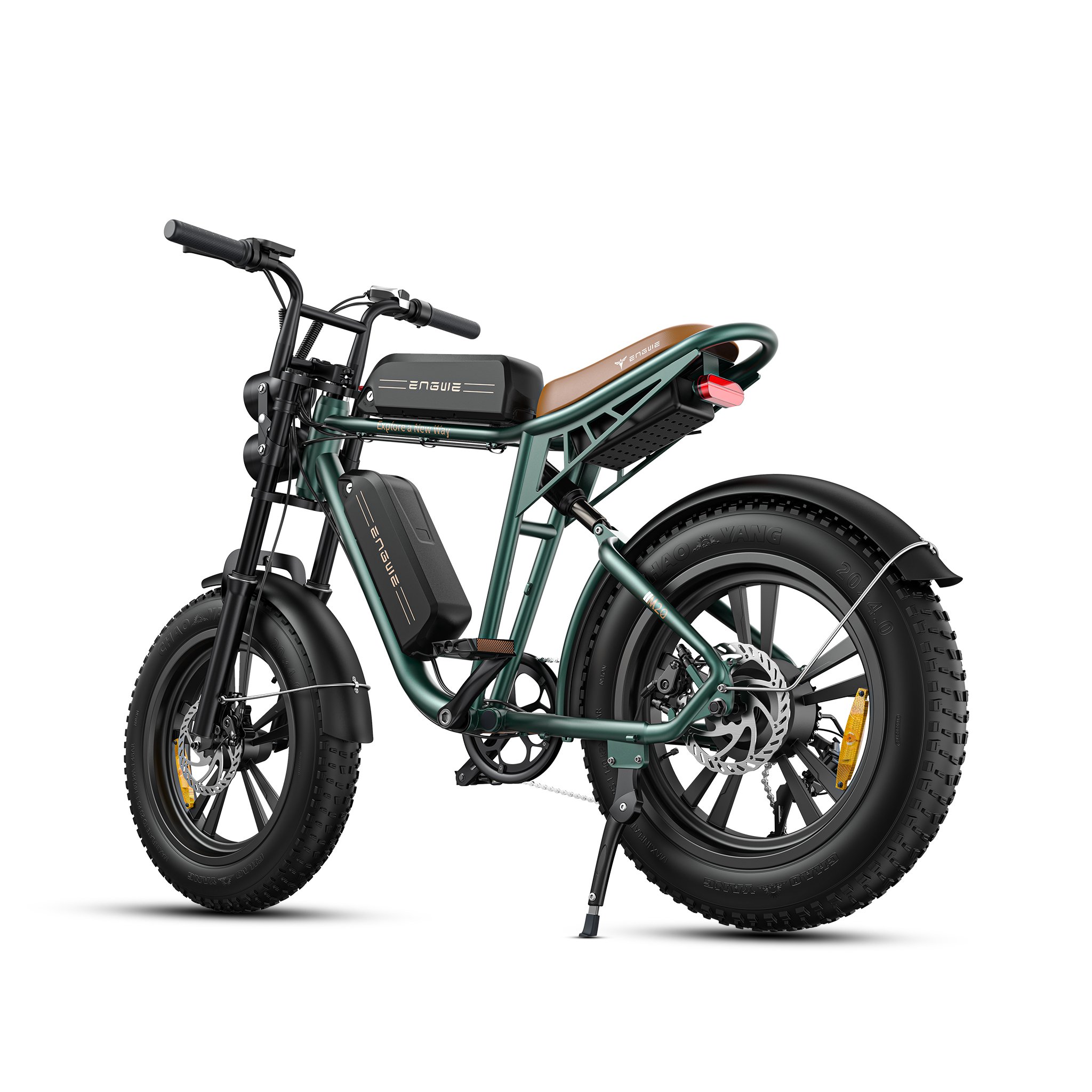 US Stock ENGWE M20 New Design Electric Bike Vintage Retro E-bike 20in Fat Tire Electric Mountain Bicycle