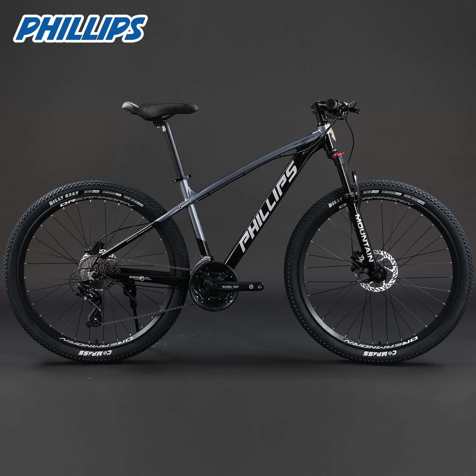 PHILLIPS In-House Price MTB 26/27.5 Inch Hydraulic Disc Brakes 12/27/30/33 Speed Mountain Bike