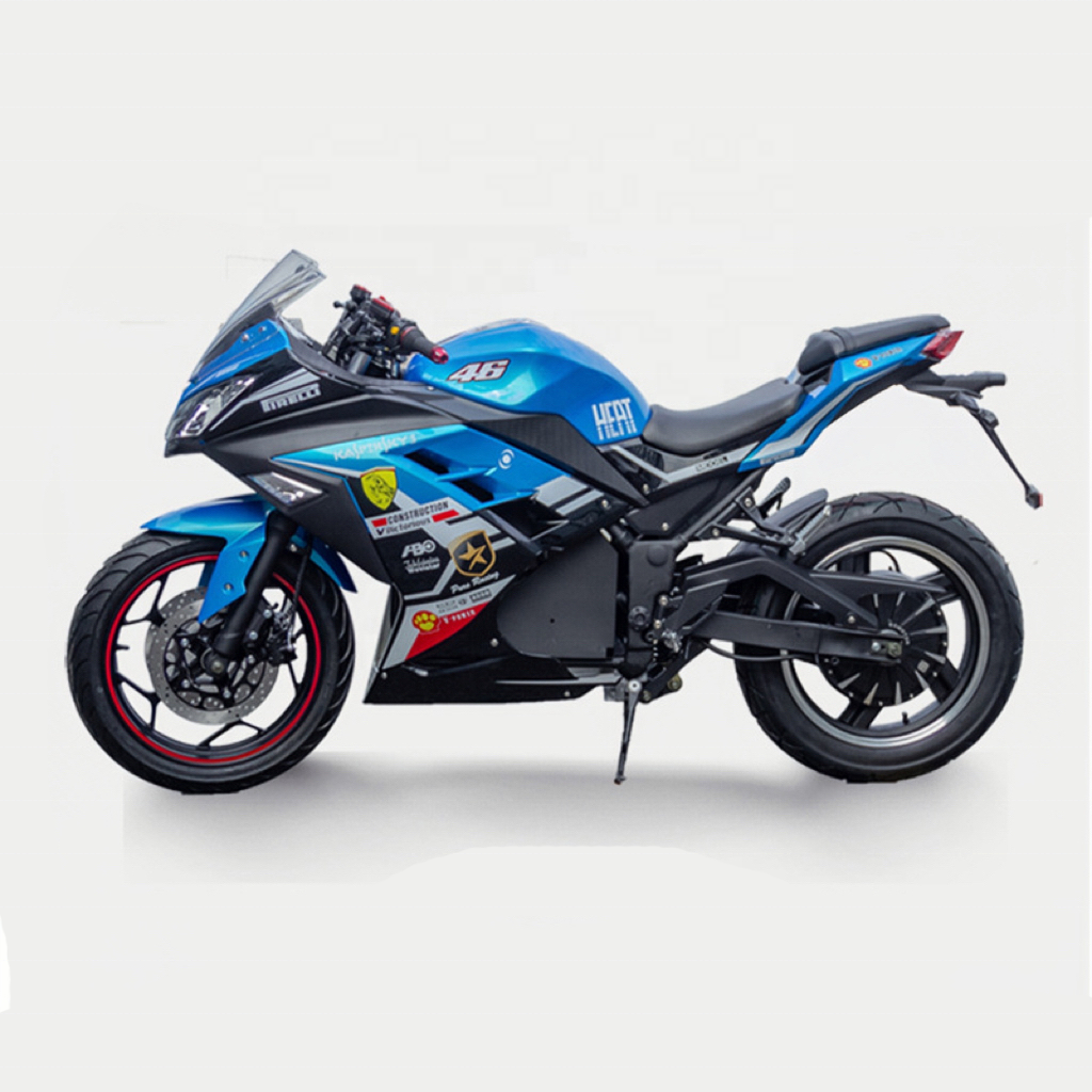 Little Ninja Electric Motorcycle 72V High Power Adult High Speed Sports Car 3000W Lithium Battery Electric Bicycle