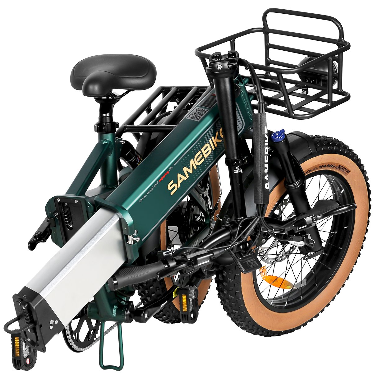 2024 Canada Warehouse SAMEBIKE 20-Inch Electric Mountain Bike 1000W motor Full Suspension 15A Battery Daily coummuting