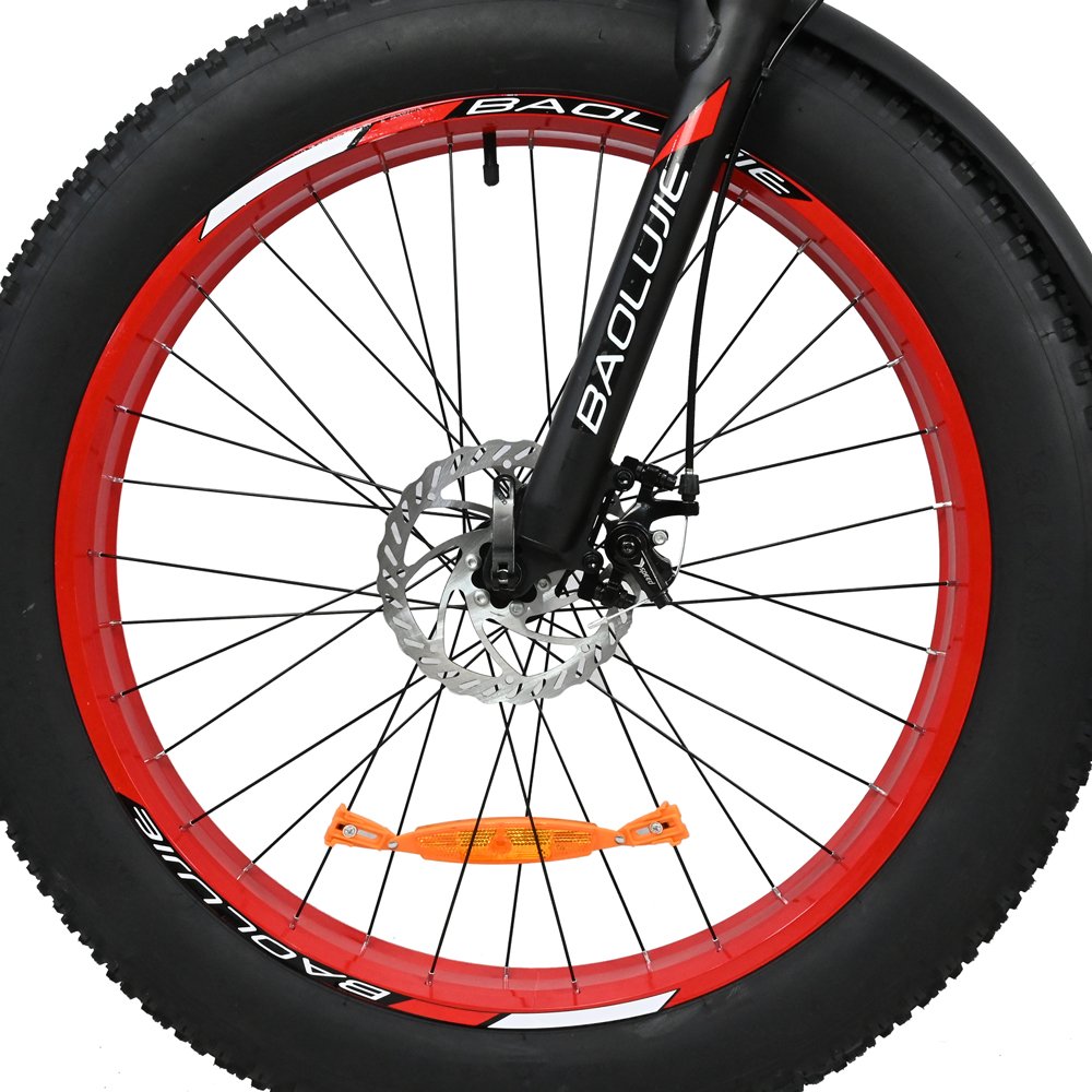 Baolujie Hot Sale Electric Mountain Bike 26''*4 Fat Tire 48V750w Display Lcd Aluminum Alloy Ebike for Adult