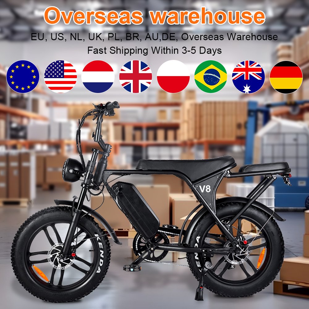 Fatbike V8 Pro Eu Usa Warehouse Cheap Ouxi Electric Bike 250W 1000W Electrically Bike 25km/h Electrische Bicycle Ebike For Adult