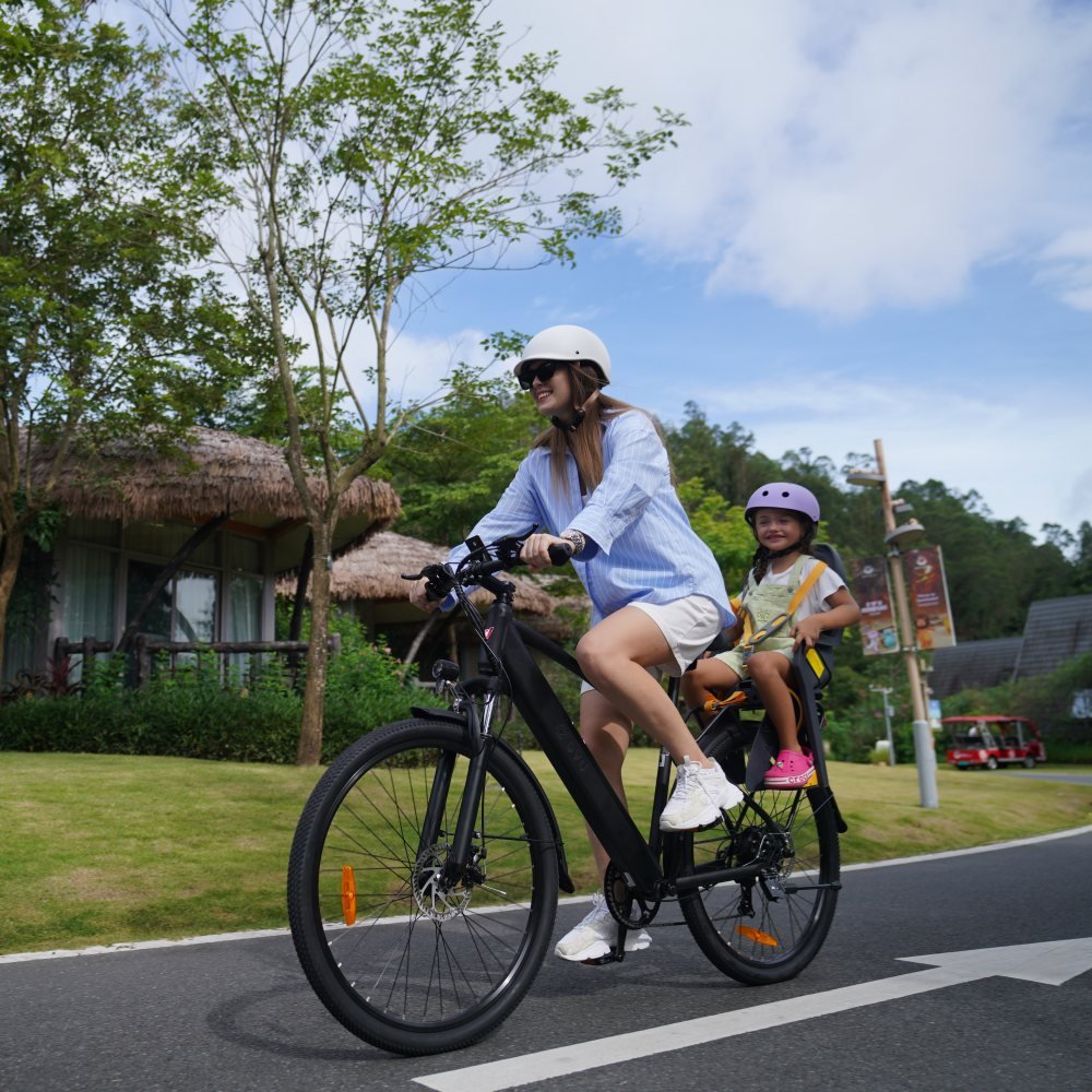 DYU C5 27.5 Inch Integrated battery Electric City Bike road Bicycle EBike Aluminum alloy full suspension electric mountain bike