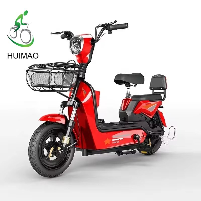 Durable portable electric bike with pedals two-wheeled city bike 48v 12Ah battery electric motorcycle