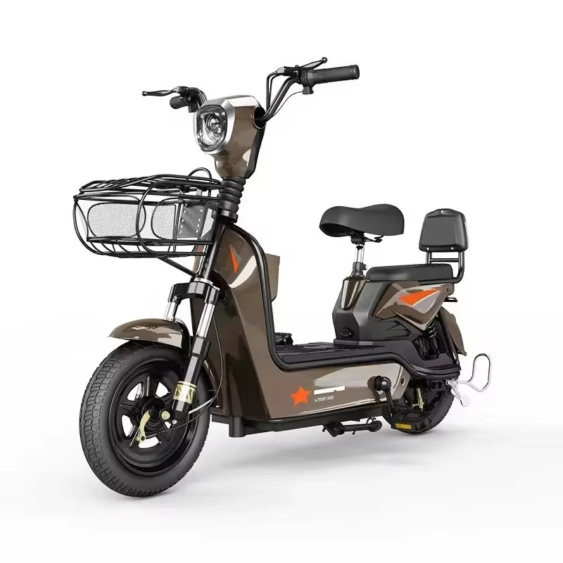 Durable portable electric bike with pedals two-wheeled city bike 48v 12Ah battery electric motorcycle