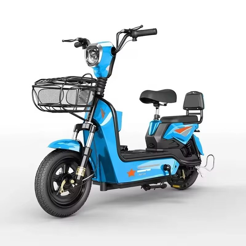 Durable portable electric bike with pedals two-wheeled city bike 48v 12Ah battery electric motorcycle