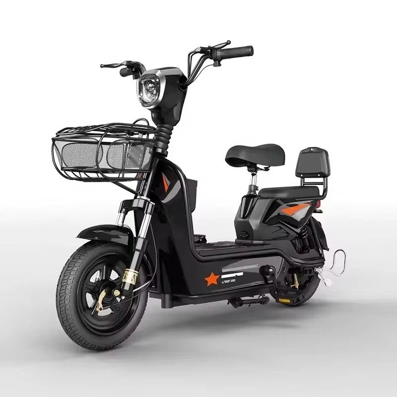 Durable portable electric bike with pedals two-wheeled city bike 48v 12Ah battery electric motorcycle