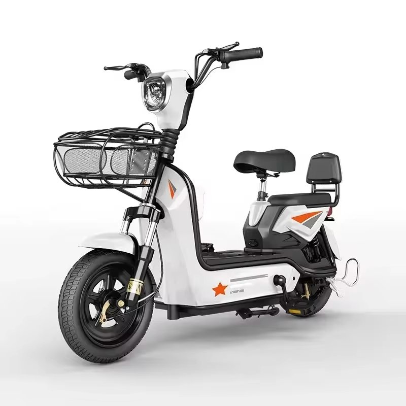 Durable portable electric bike with pedals two-wheeled city bike 48v 12Ah battery electric motorcycle