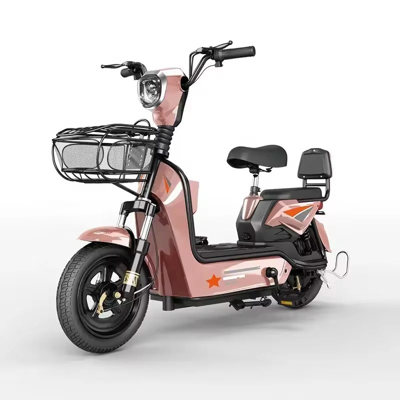 Durable portable electric bike with pedals two-wheeled city bike 48v 12Ah battery electric motorcycle
