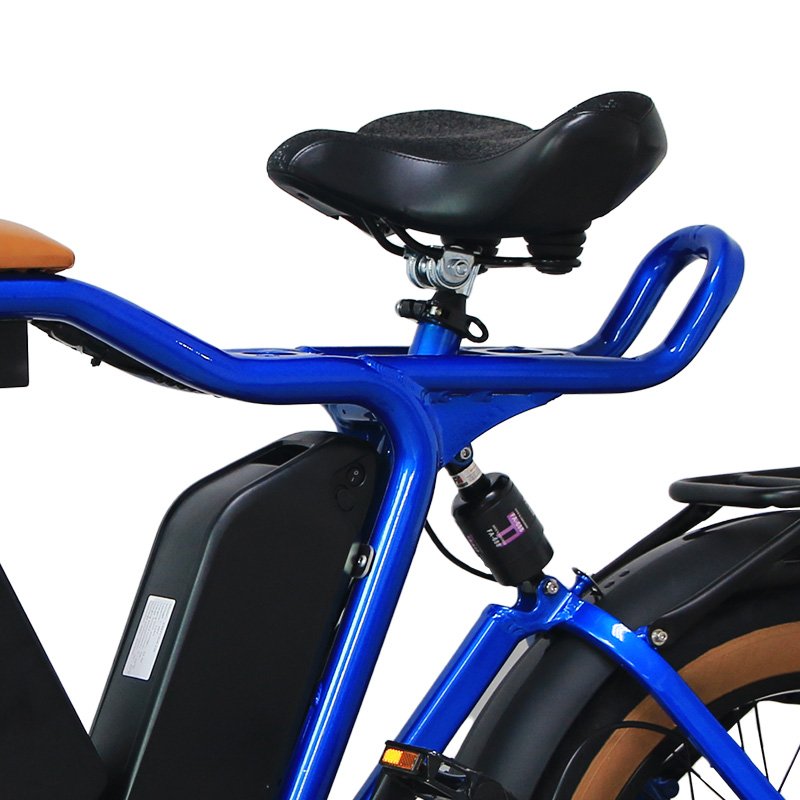 1000W electric bicycle 7 speed 20 inch Blue spoke wheel multi-purpose electric city bicycle Range 80 km electric Mountain bike