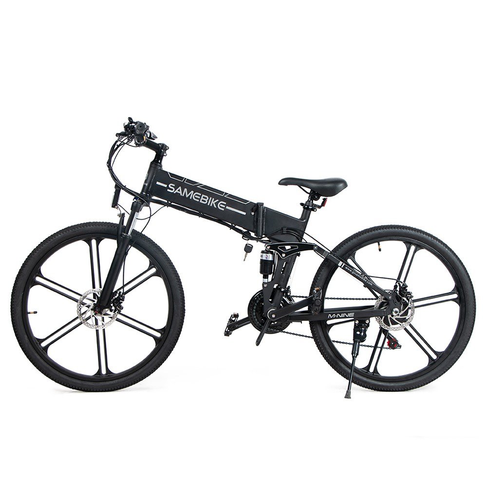 Samebike lO26-II Electric Bike Off Road Adult Road Bike 500W 26 Inch Folding E Bike With One-Piece Tire