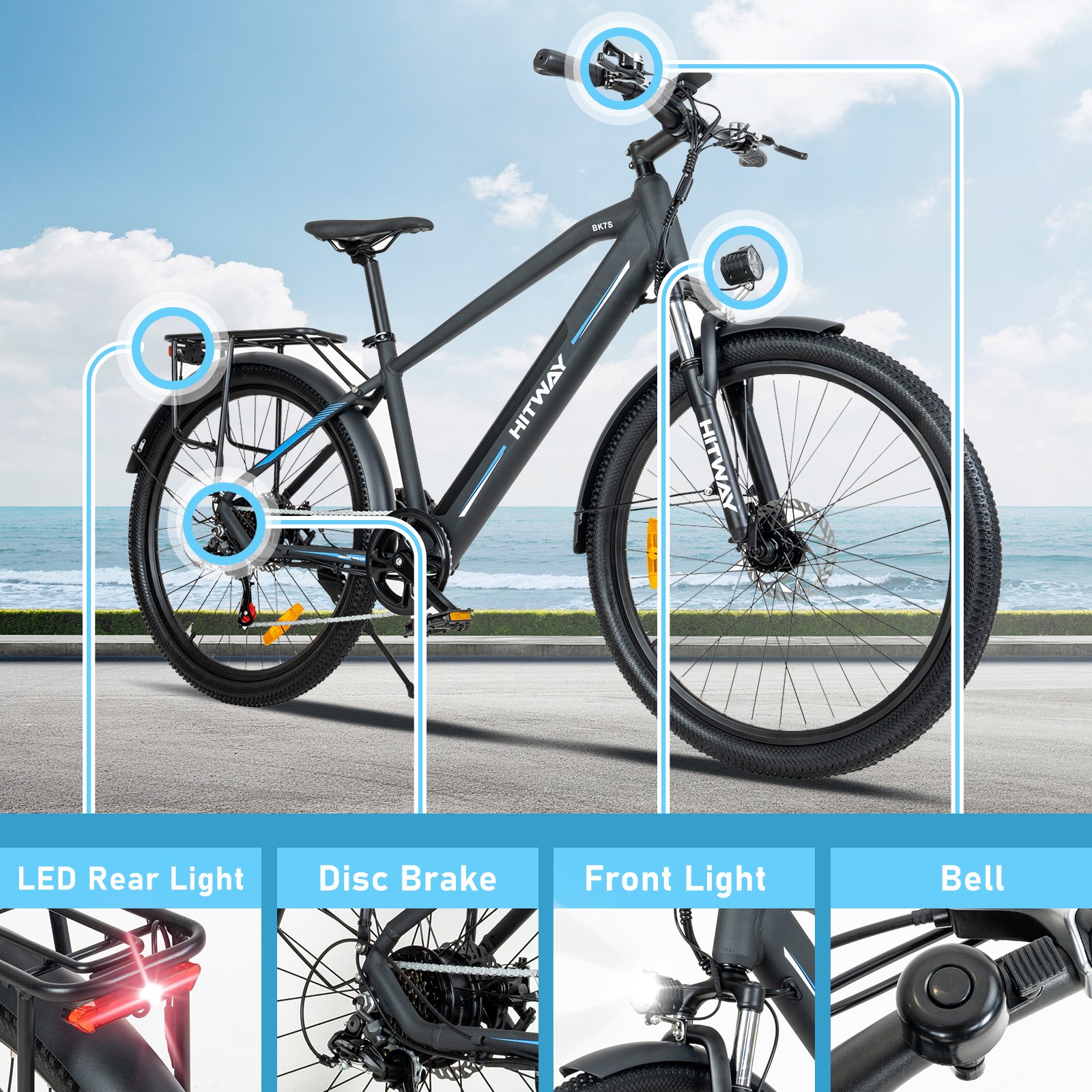 HITWAY 12ah 26 inch dirt jump mountain bike 35km range electric sports bike motorcycle europe warehouse electric mountain bike