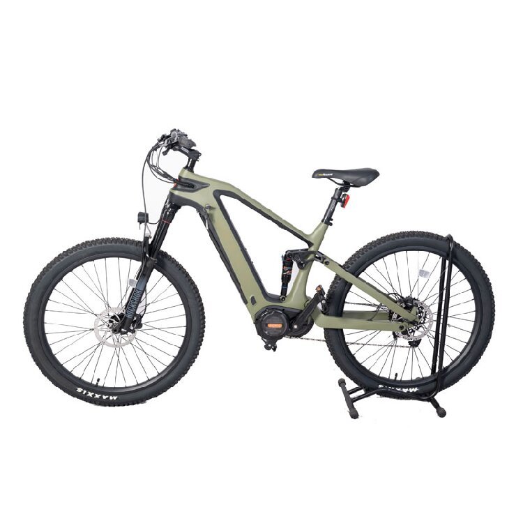 OEM ODM Spuer Light Carbon Fiber Frame 11 Speed 48V 1000W Mid Driving Motor Full Suspension Ebike EMTB Electric Mountain Bike
