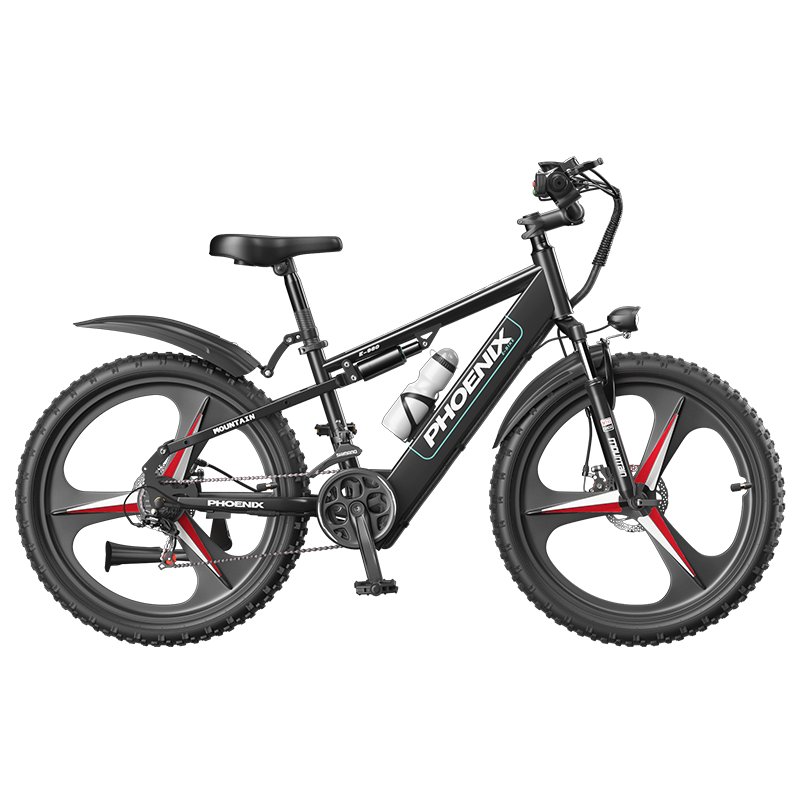 China Phoenix Brand 400W 48V 18AH 26 Inch Fat Tire Electric Mountain Bike Adult E Bike Lithium Battery Electric Mountain Bike