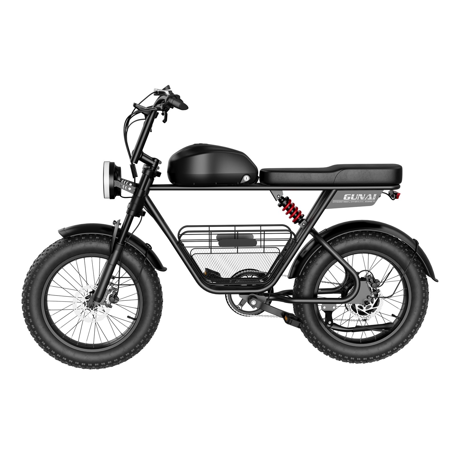 EU Warehouse GUNAI T Fat Tire Electric Bikes 1000W 48V 21AH Electric Mountain Bike All Terrain 60KM/H Electric Bike For Adults