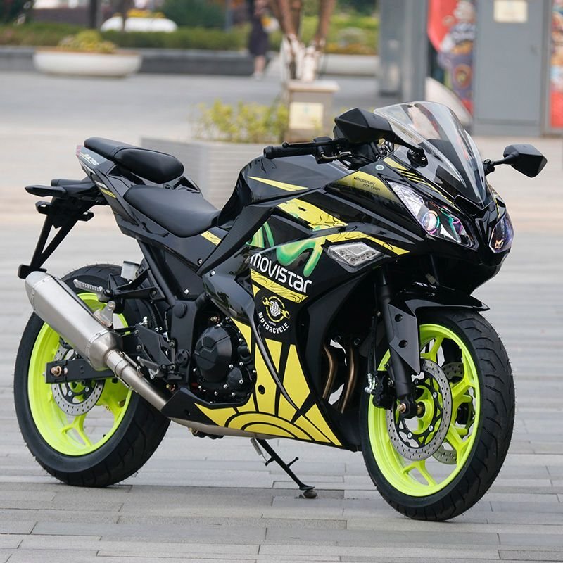 2024 200cc DOT Gas Super Power Racing Sportbikes Street Legal Natural with Disc Brake F/R for USA