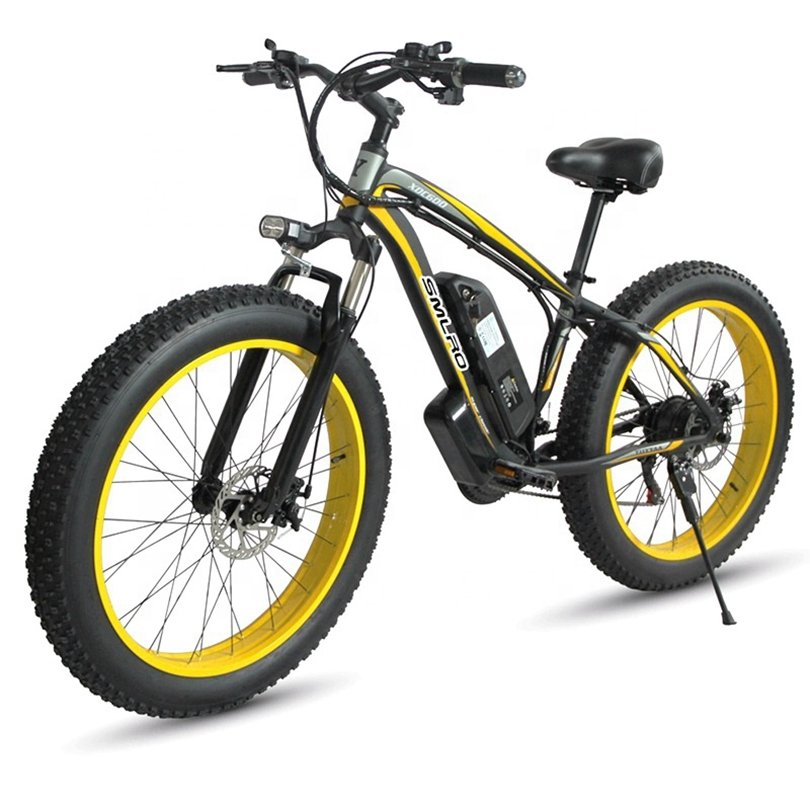 EU warehouse 1000W 48V 13AH powerful ebike 26*4 fat tire offroad electric bike 21 speed suspension electric bicycle