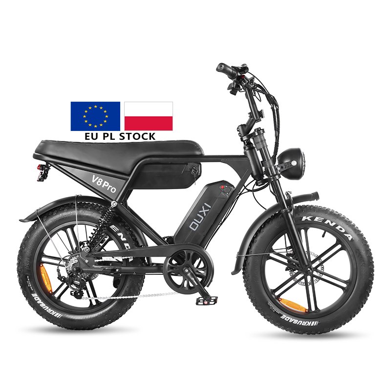 Polish Stock Electric Mountain Bike 48V 30AH Double Battery 1000W Motor 50KM OUXI V8 Pro Fat Tire Electric Bike for Adults