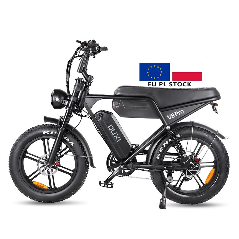 Polish Stock Electric Mountain Bike 48V 30AH Double Battery 1000W Motor 50KM OUXI V8 Pro Fat Tire Electric Bike for Adults