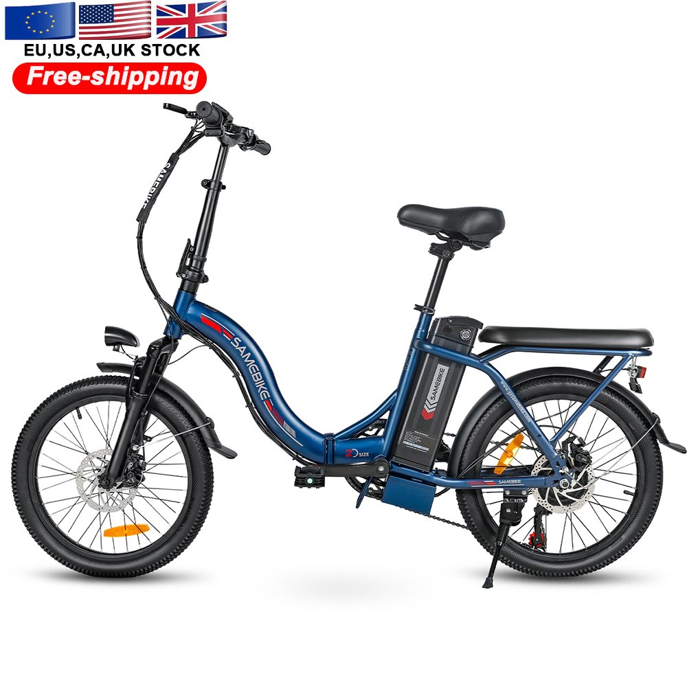 UK Warehouse SAMEBIKE CY20 Hybrid Electric Bike with 350W Motor and 20-Inch Tire Max Speed 30-50km/h