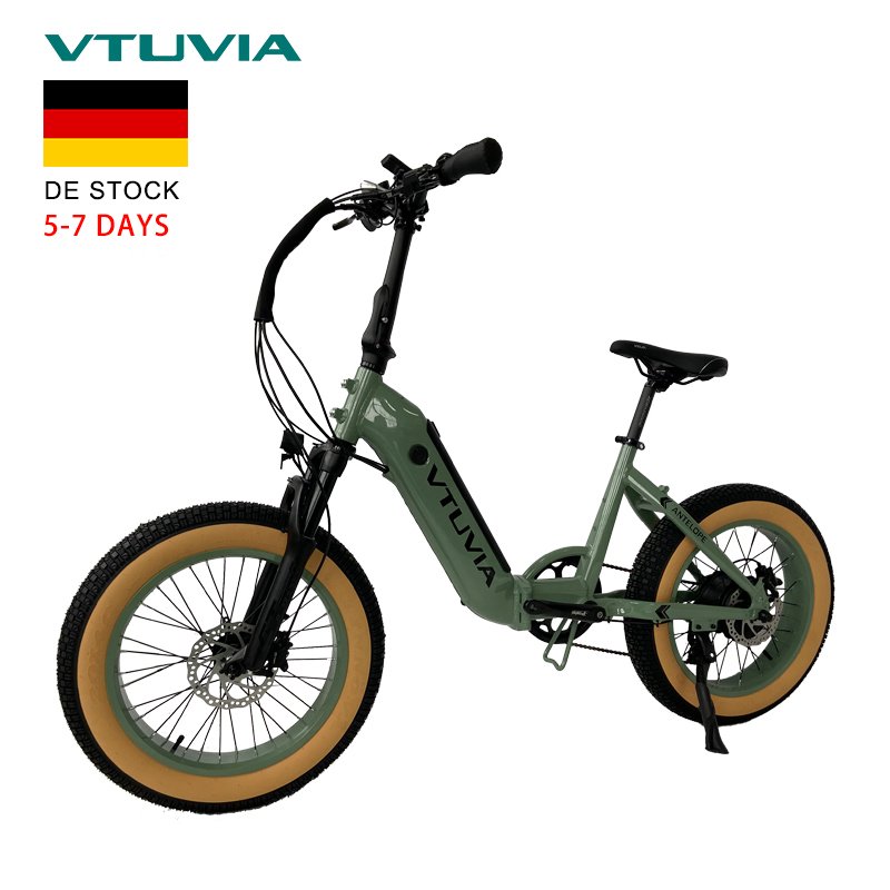 Germany DE Warehouse Stock 250W 750w 36V 48v Lithium Battery Folding Fat Tire Rear Hub Motor Electric City Road Bike Ebike