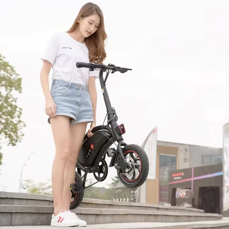 DYU D2F Mini Folding Electric Bicycle 250W 36V 12Inch Electric City Bike Foldable Electric Bike Steel cheap adult Ebike