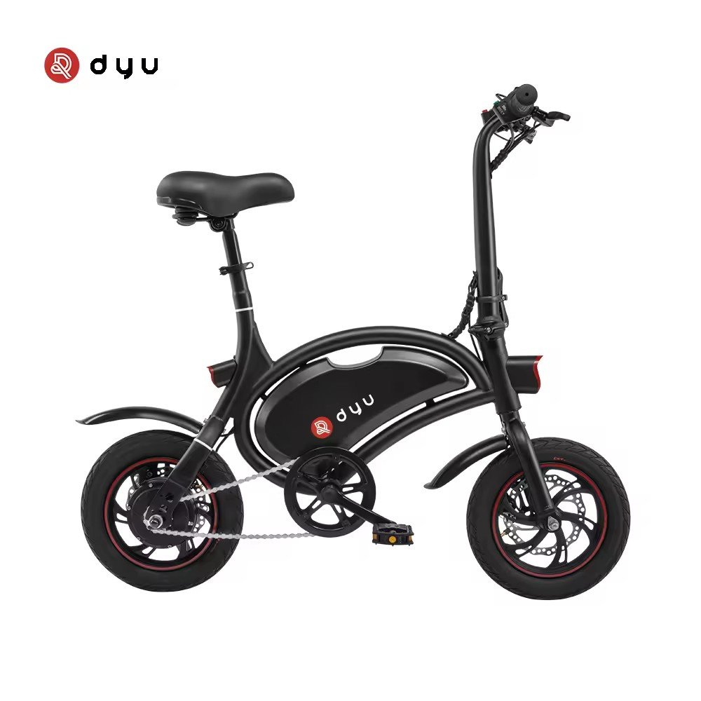 DYU D2F Mini Folding Electric Bicycle 250W 36V 12Inch Electric City Bike Foldable Electric Bike Steel cheap adult Ebike