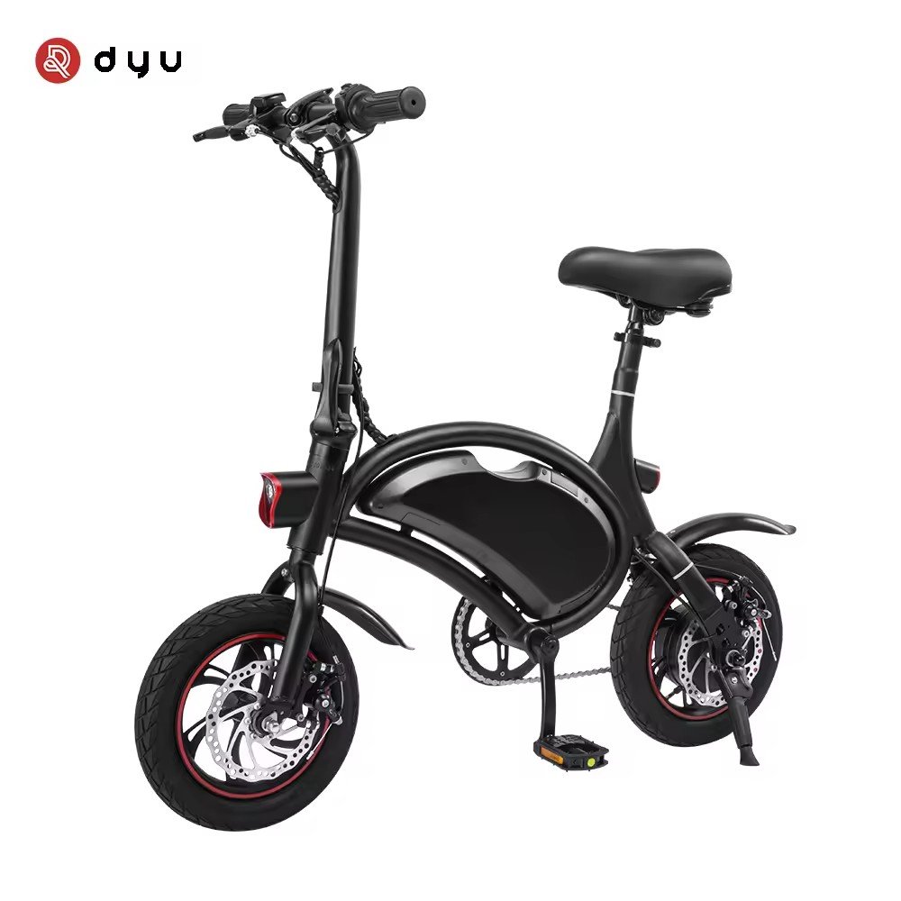 DYU D2F Mini Folding Electric Bicycle 250W 36V 12Inch Electric City Bike Foldable Electric Bike Steel cheap adult Ebike
