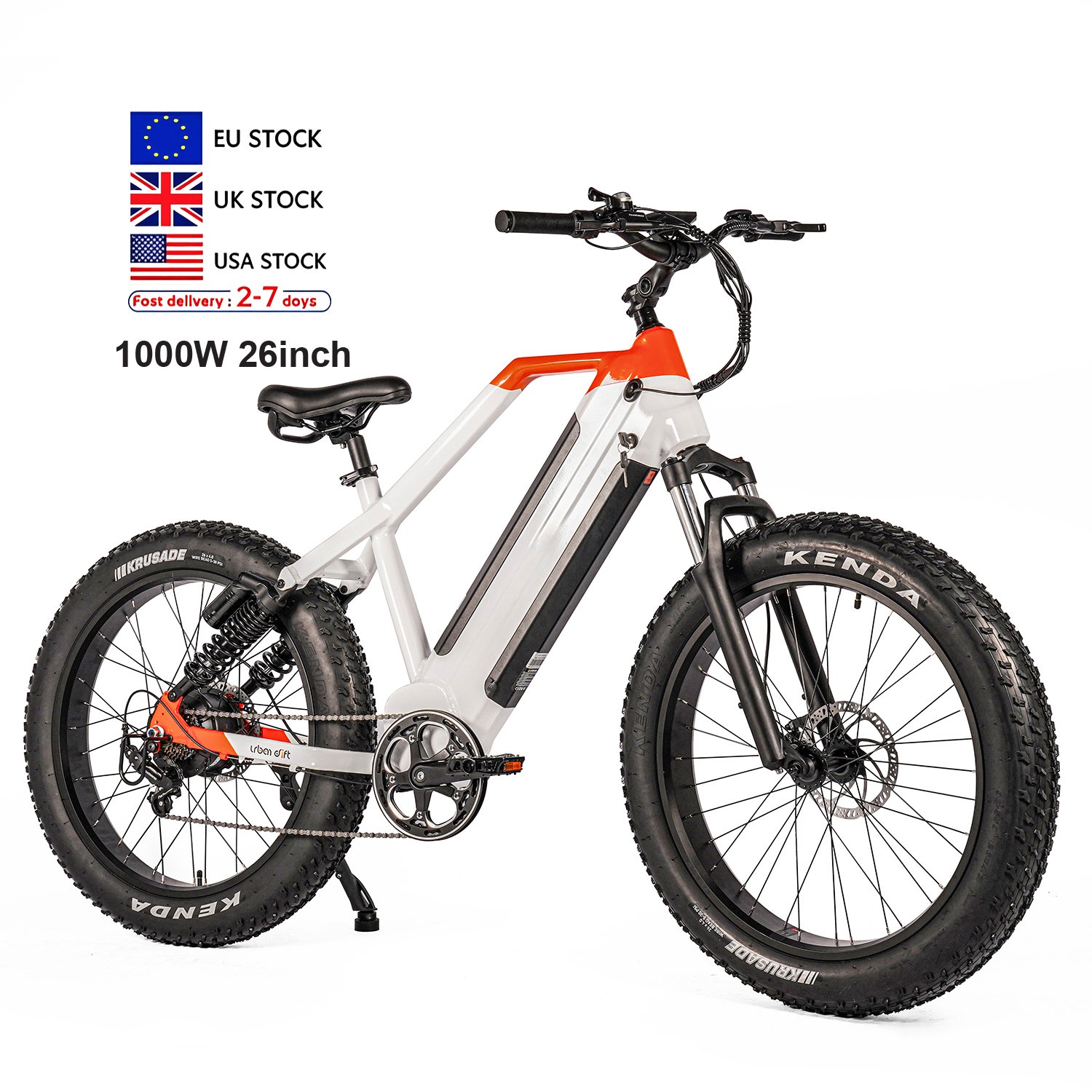 Cheap Eu/Us Ready Stock Adult Fatbike 48V 1000W Electric Dirt Bike Mountain City Hybrid Ebike Bicycle 26Inch Fat Tire E-Bike
