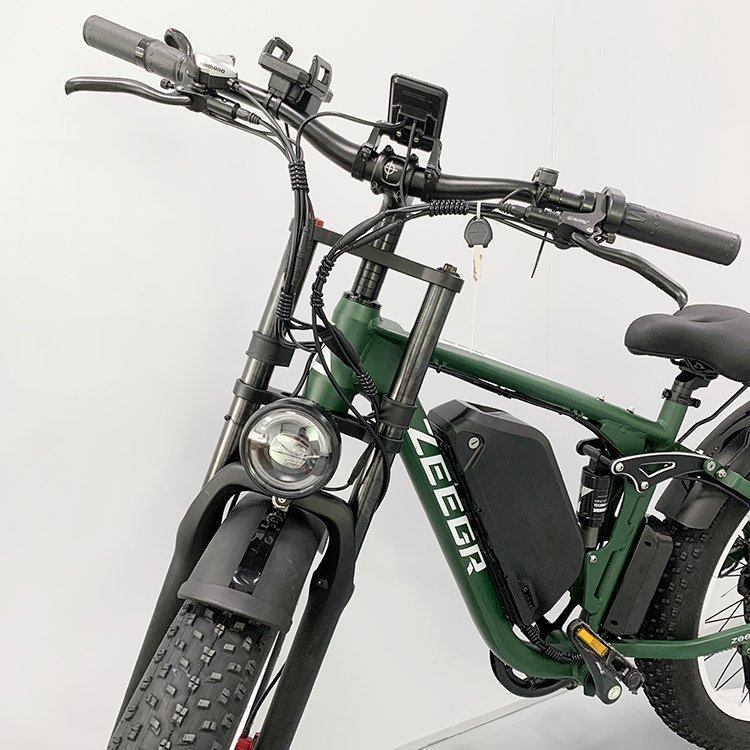 US Warehouse Electric City Fat Tire Bike 52v 22.4ah Aluminum Alloy Dual Motor 2000W Electric road Bike e bike fat tire