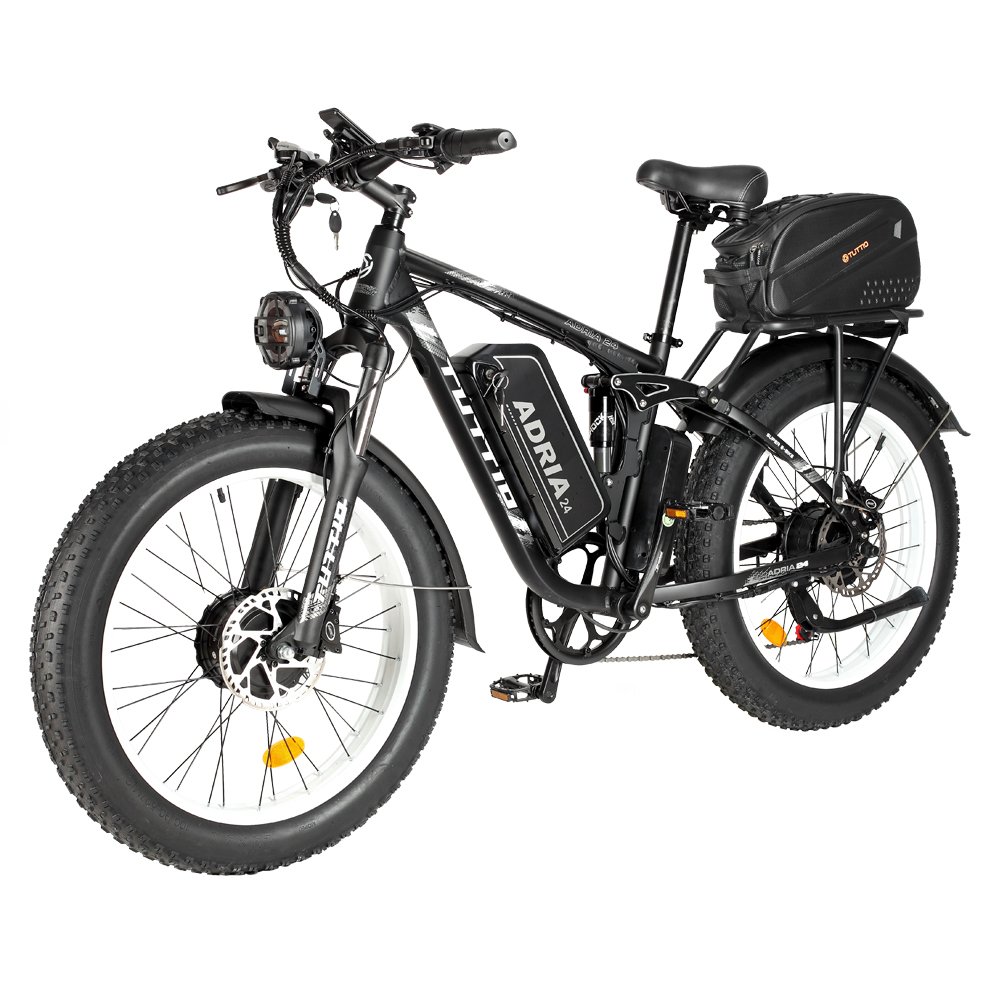 Factory Customized 26*4.0 Dual Motor 4000W 52V 30AH Hydraulic Electric Mountain Bike Long Range Electric Bike For All Terrain