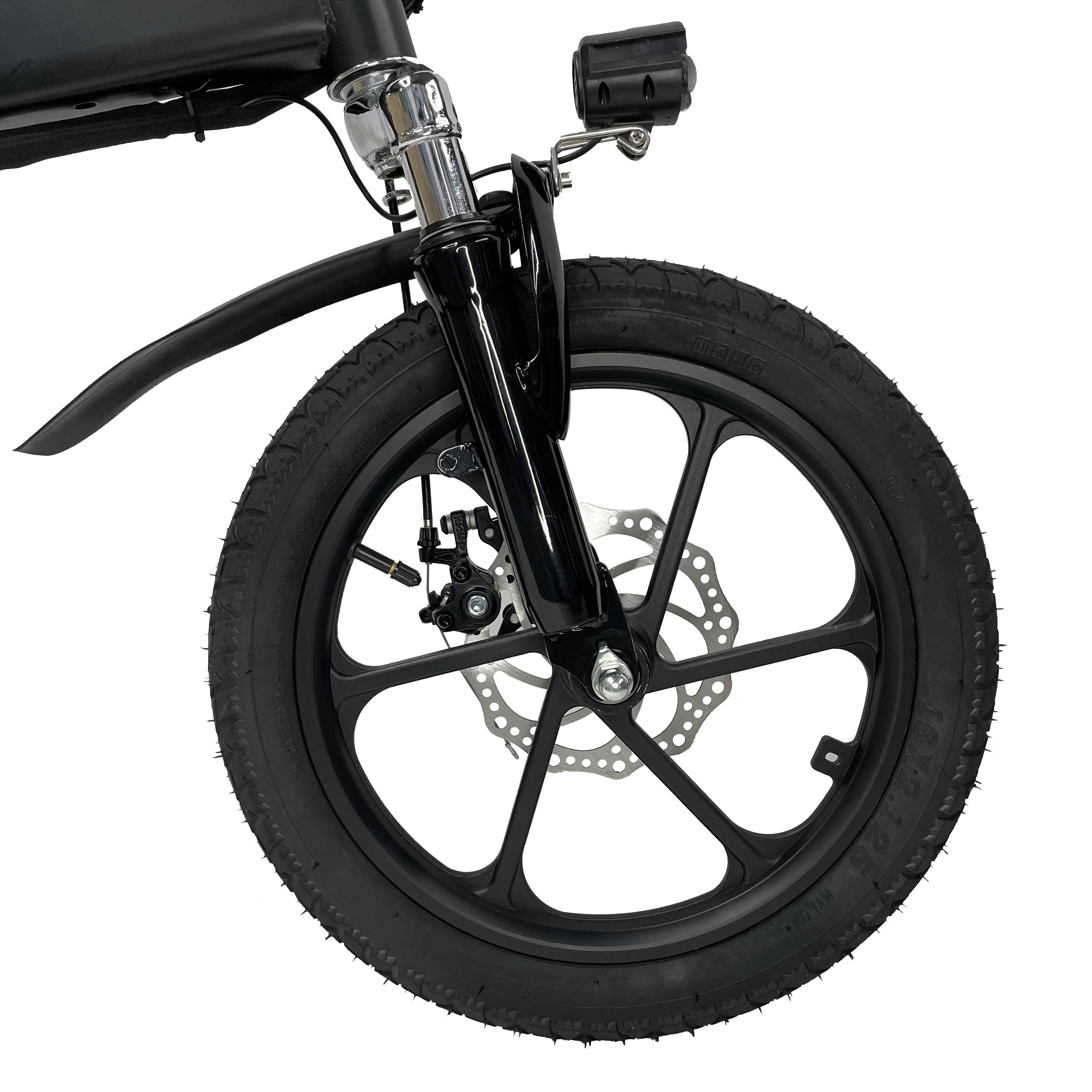 36V Lithium Battery Folding Electric Bike 16''Adult Electric Bike City Electric Mountain Bike