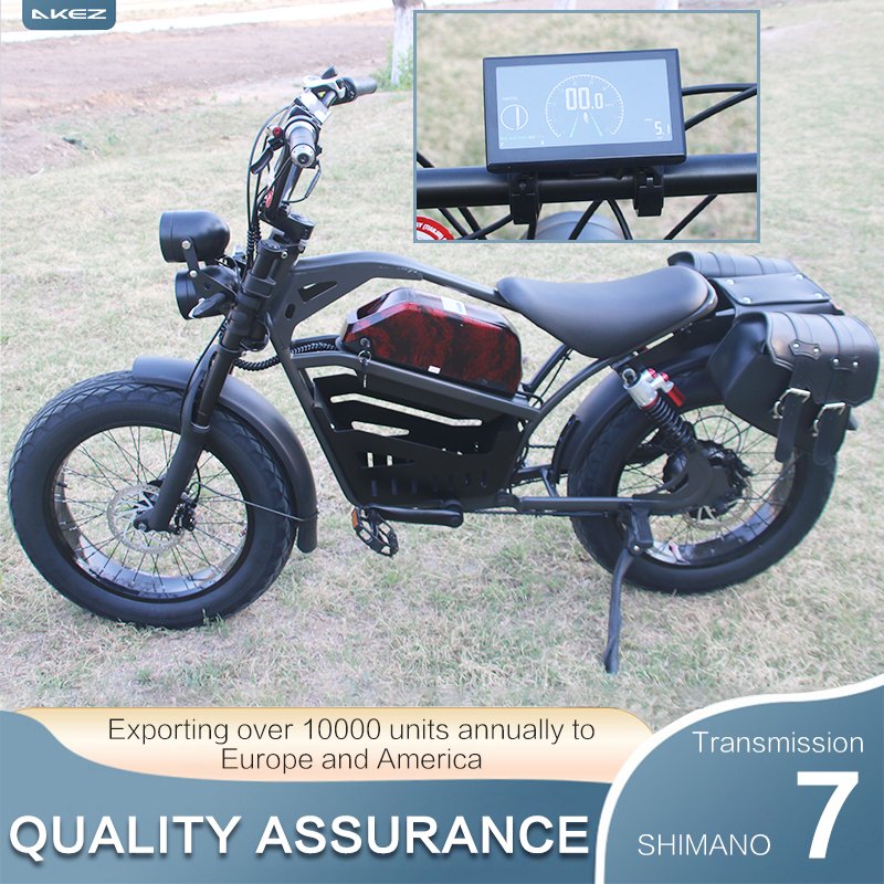 US warehouse 20 inch fat tires snow e-bike 48V1500W 18Ah full suspension electric city bicycle retro light ebike RTS