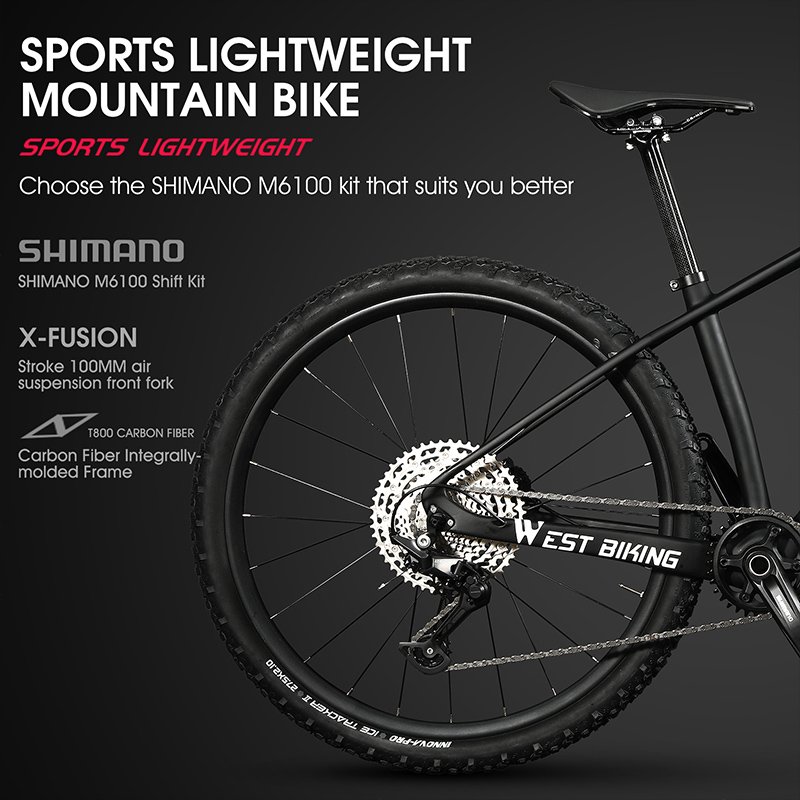 WEST BIKING 27.5 Inch High Quality Mountain Bike Light Weight Efficient Susperion Mountain Cycle New Design 11 Speed Bicycle