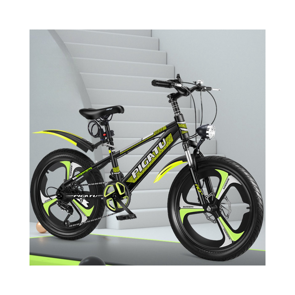 6-Speed Kids' MTB Durable All Terrain Mountain Bike Available in 18" 20" 22" and 24"