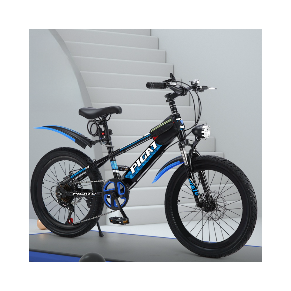 6-Speed Kids' MTB Durable All Terrain Mountain Bike Available in 18" 20" 22" and 24"