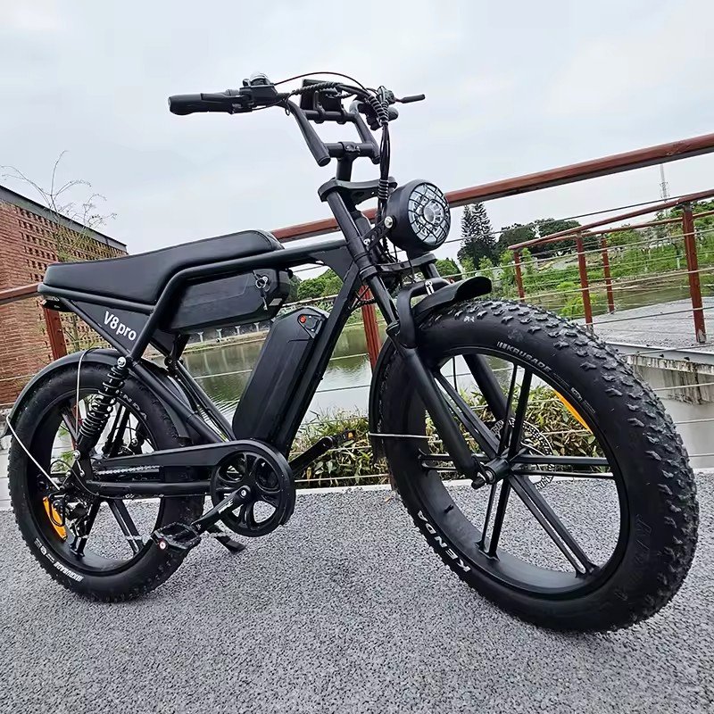 V8pro Plus 1000W 750W 15Ah Lithium Battery Electric Mountain Bike Beach Cruise E-bike All Terrain Offroad Ebike Bicycle
