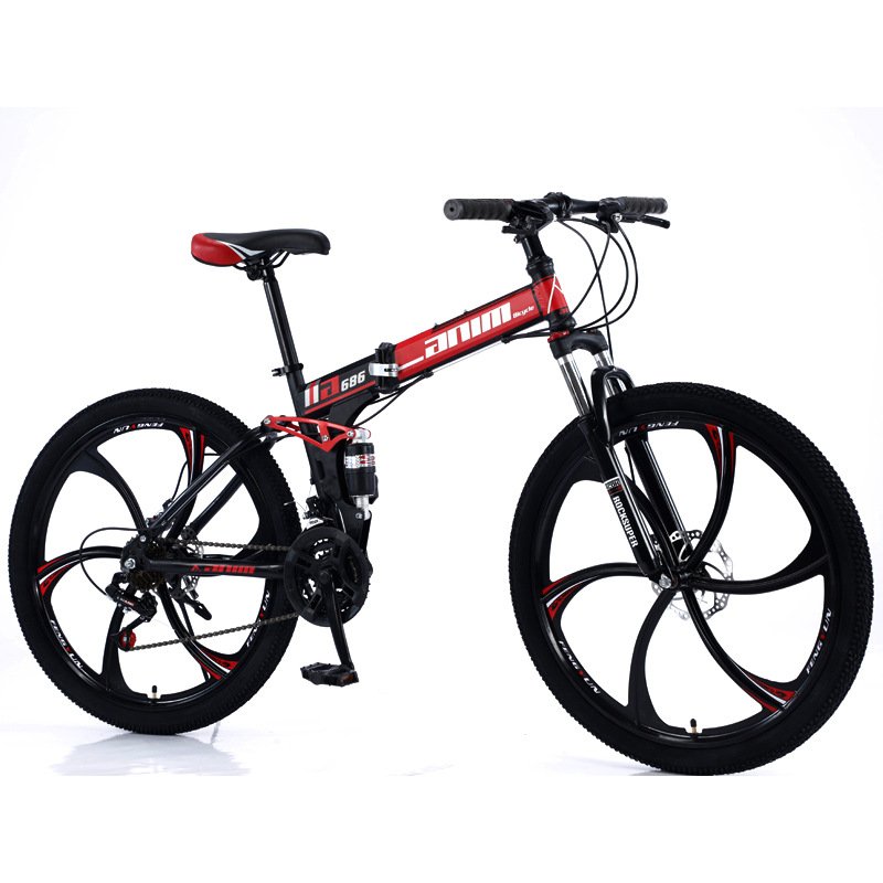 Popular folding mountain bike 24/26 inch dual disc brakes 21 24 speed folding bicycle for adult