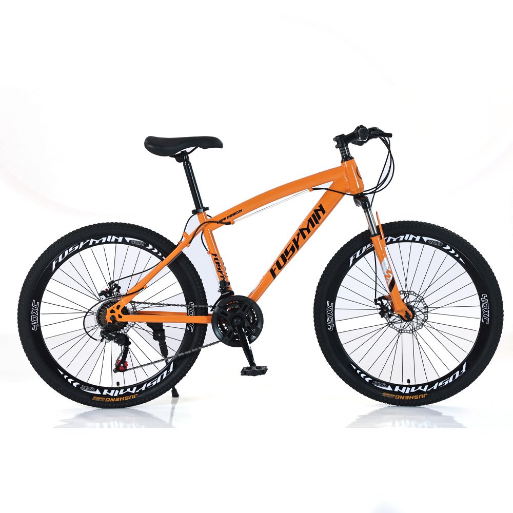 Black High 3 Spoke Wheels 21 24 27 Speed 26" High Carbon Steel Frame Mountain Bicycle with Suspension Fork Carbon Mountain Bike