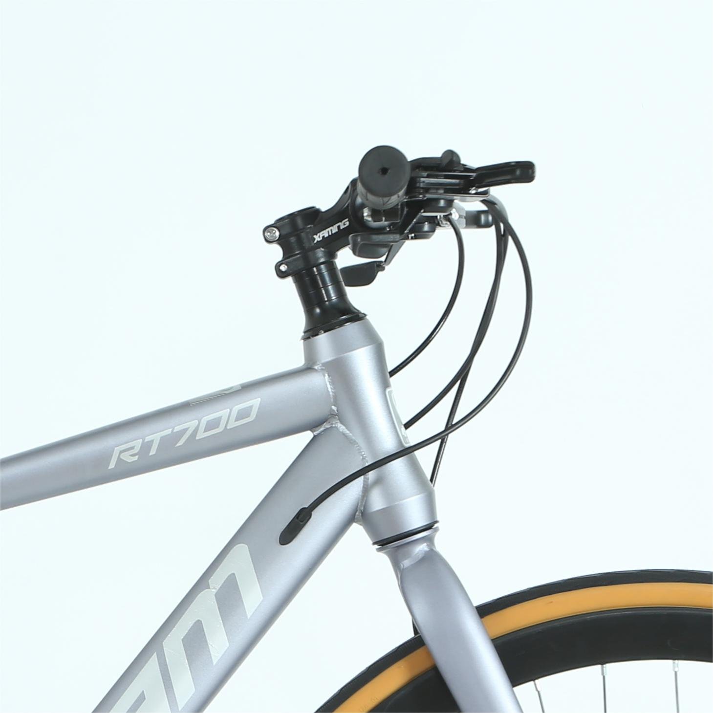 LINGKE New Design Road Bicycle Hot Sales 700c Mountain Bike with Disc Brakes steel Fork 21 Speed Gears Ordinary Pedal