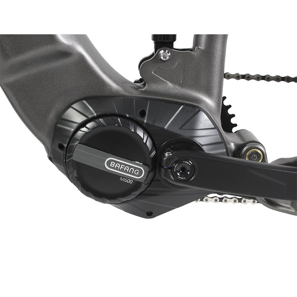 500w 48v bafang M600 mid drive full suspension downhill electric mountain bike with mid-engine