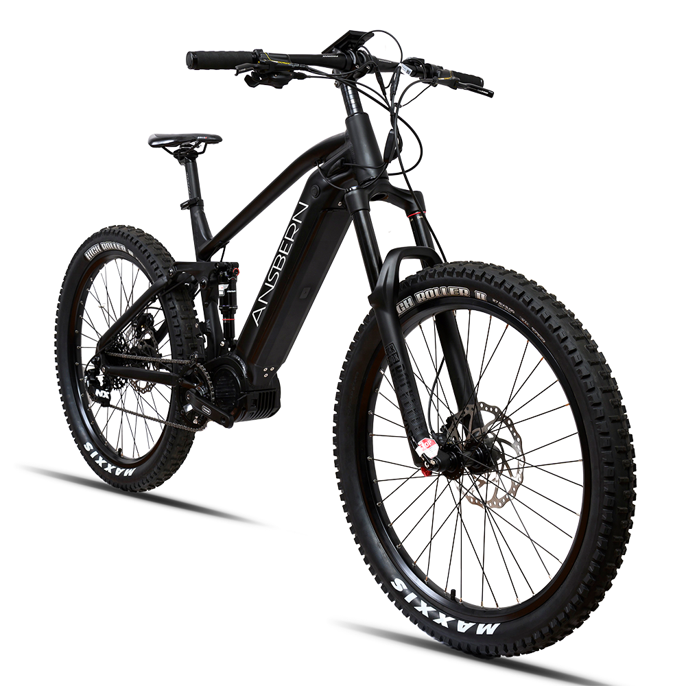 Ansbern New Arrivals Full Suspension Bafang Mid Drive Electric Mountain Bike 1000W 148W