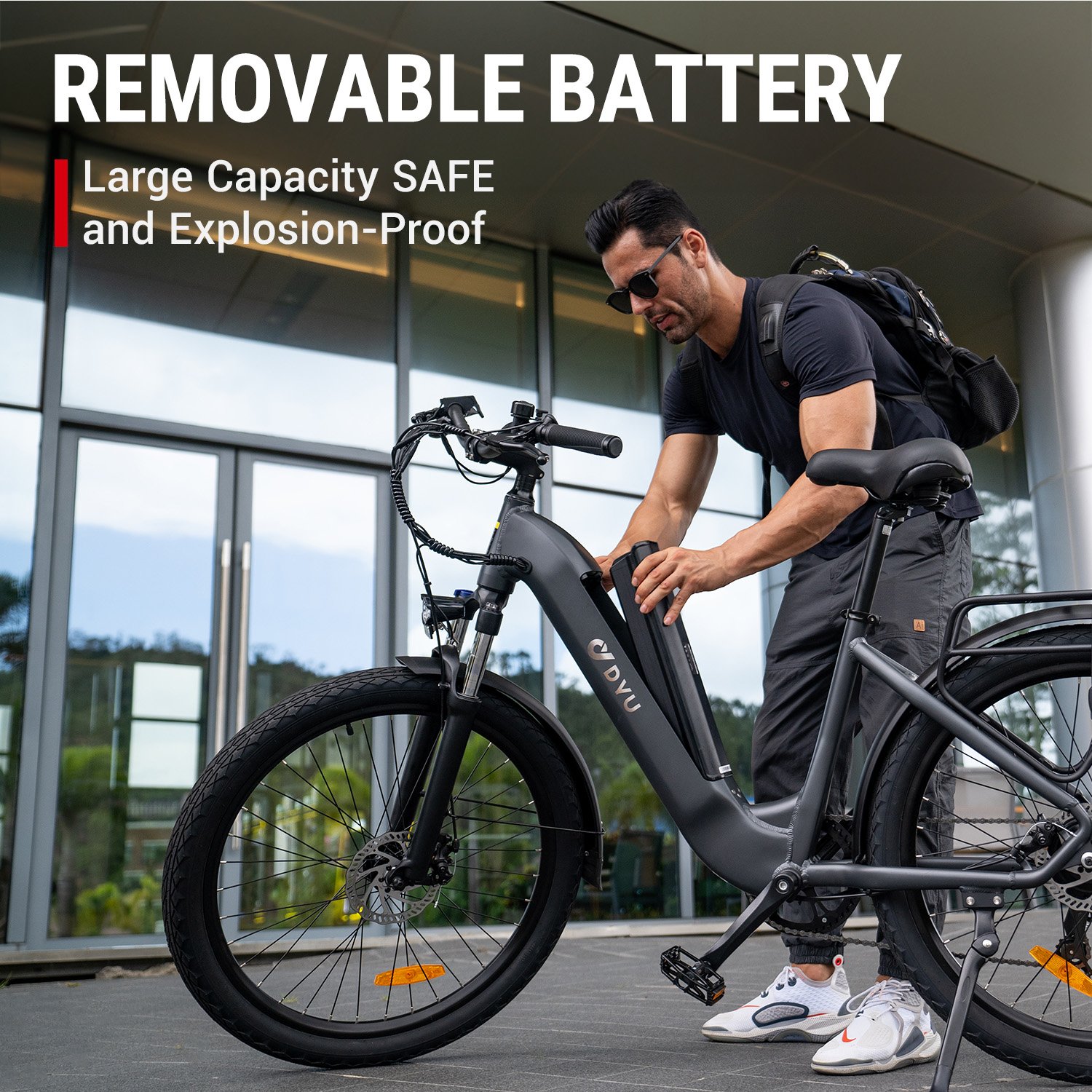 Factory sale 26 inch aluminum alloy 36v 10ah lithium battery electric city hybrid bike fat tire electric mountain e bike adult
