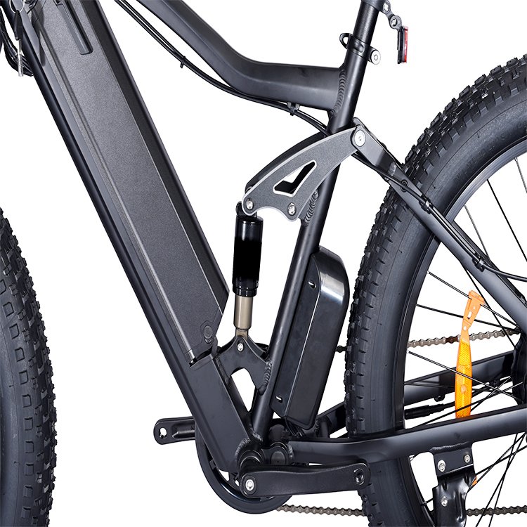 EU warehouse stock electric mountain bike 26 inch fat tire non-foldable full suspension electric bicycle