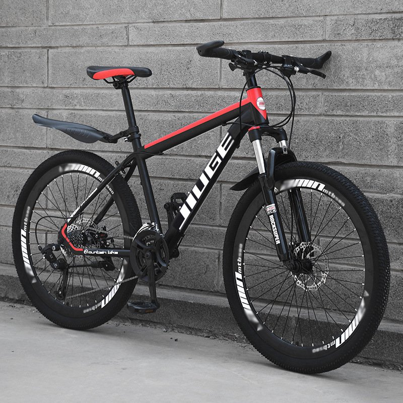 New 26 27.5 inch carbon steel mountain bike outdoor variable speed disc brake pedal suspension fork wheel mountain cycle