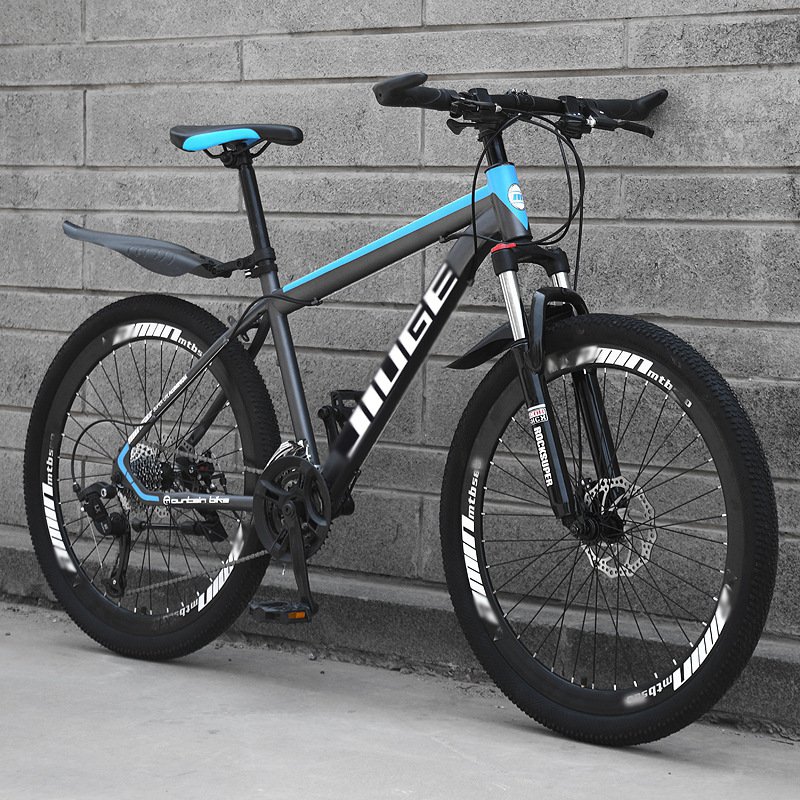 New 26 27.5 inch carbon steel mountain bike outdoor variable speed disc brake pedal suspension fork wheel mountain cycle