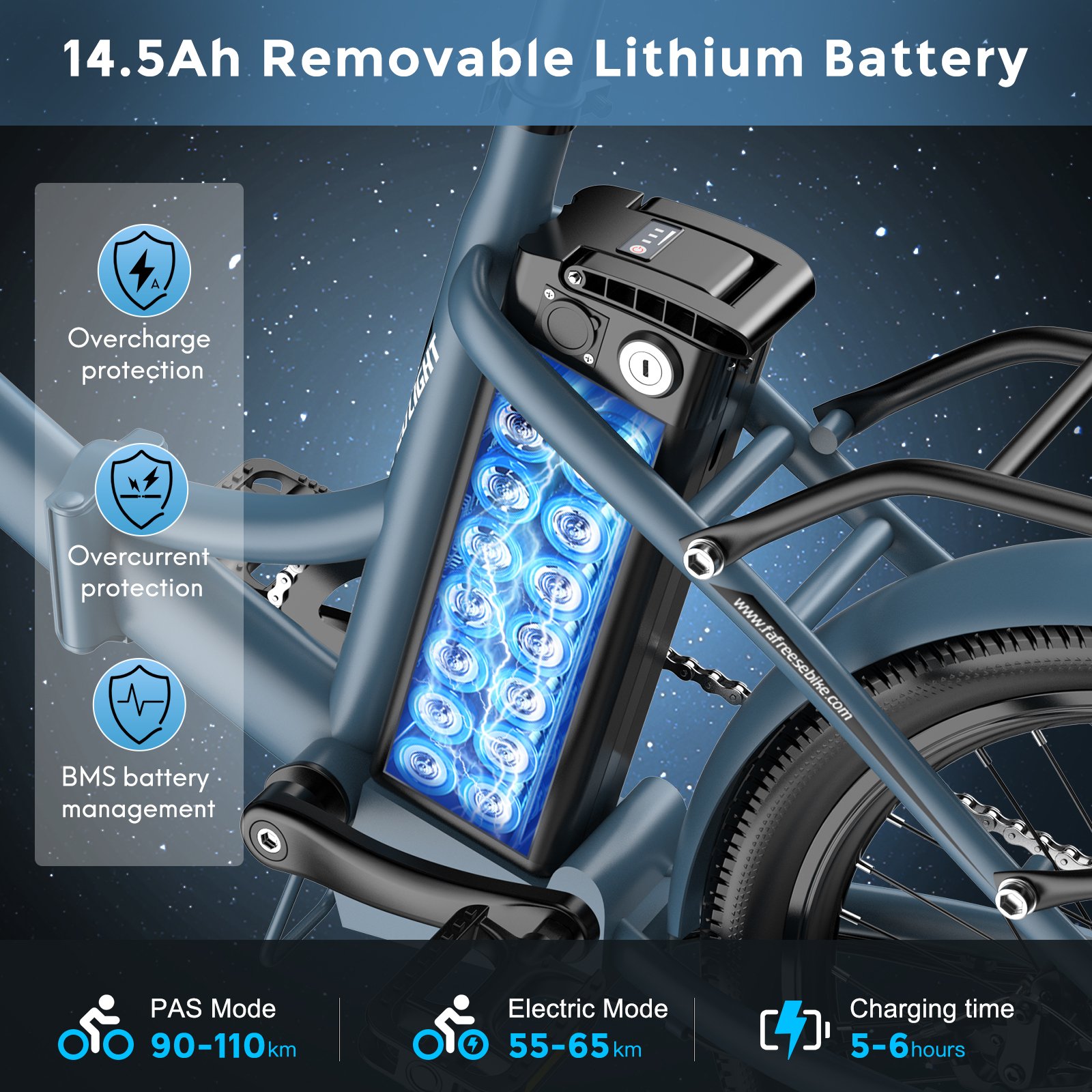 Eu Warehouse FafreesF20 light 250W folding bike 36V 14.5Ah light weight electric city bike
