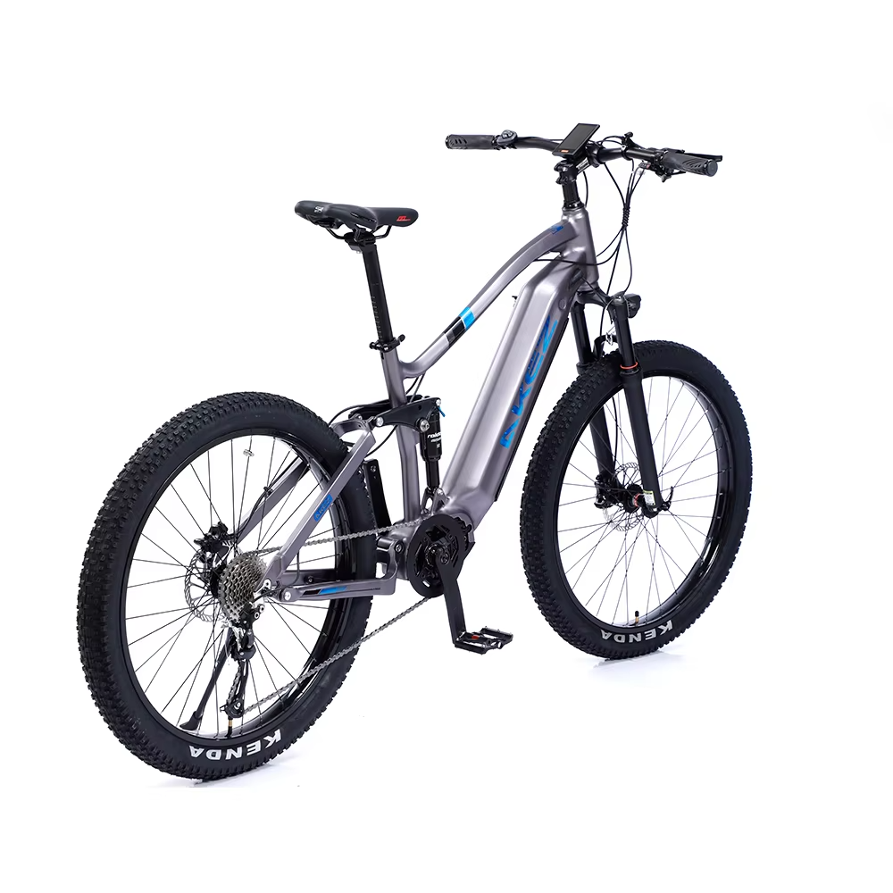 Bafang M600 500W Electric Mountain Bike Full Suspension Mid Drive Motor Ebike Lithium Battery Alloy Frame Fat Tire Bike Model