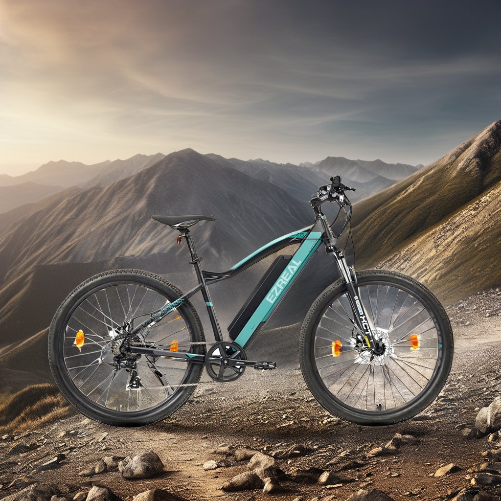 36V 10.5Ah Ezreal Electric Mountain Bike 27.5 Inch Aluminum Alloy Frame 24 Speed Mid Motor Rear Hub EMTB 350w